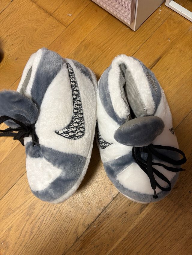 Zapatillas Nike Felpa - Gris/Blanco