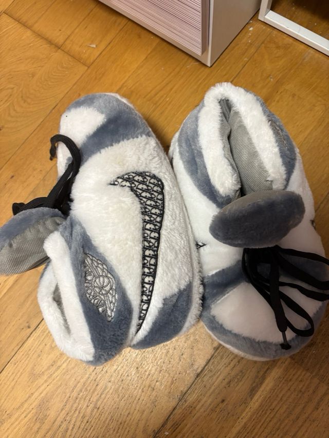 Zapatillas Nike Felpa - Gris/Blanco