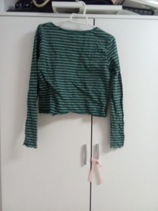 Camiseta Pull&Bear rayas verdes