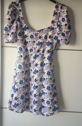 Vestido flores - azul, morado