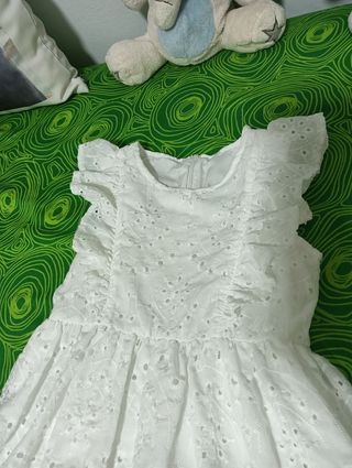 Vestido blanco niña - Talla 6 años 