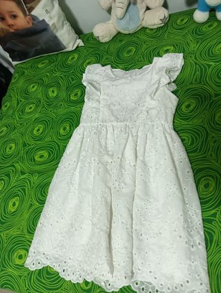 Vestido blanco niña - Talla 6 años 