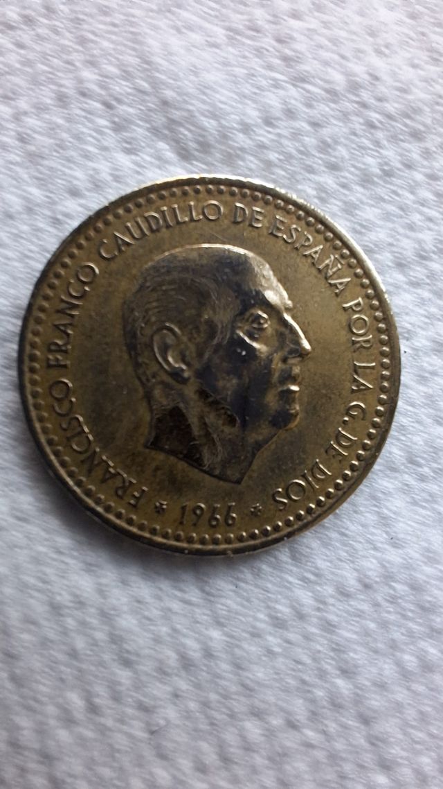 1 Peseta Española 1966 Franco