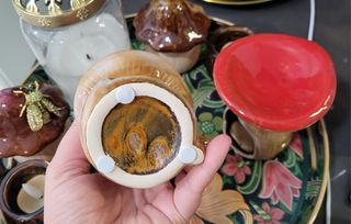 2 setas de cerámica casita 