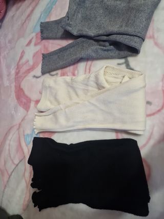 3 Leggins punto suave niña 9 años