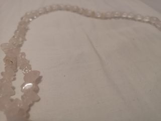 Collar rosa cuarzo - piedra resina