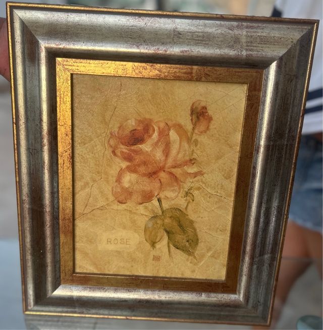 Cuadro decorativo con rosa