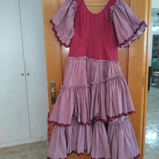 Vestido Flamenca Rojo y Blanco