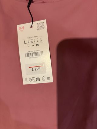 Vestido Zara asimétrico rosa