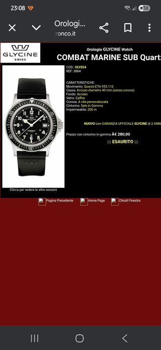Glycine Combat Sub - Reloj Cuarzo