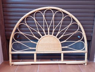 Cabecero mimbre cama 90 - beige