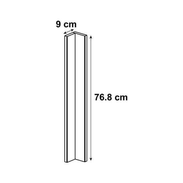 Regleta angular de cocina Tokyo roble H 76.8 x 90