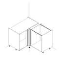 Regleta angular de cocina Tokyo roble H 76.8 x 90
