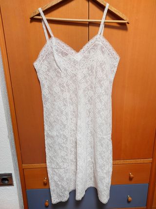 Camisón encaje blanco años 60