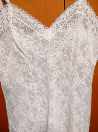 Camisón encaje blanco años 60