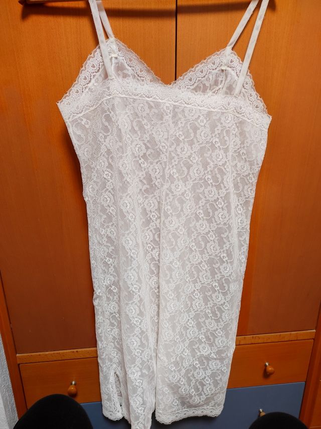 Camisón encaje blanco años 60