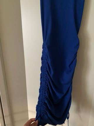 Vestido azul fruncido - verano