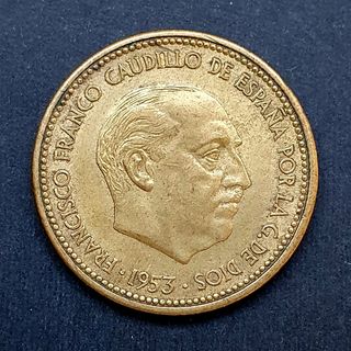 España lote 2 monedas 2,50 pesetas 1953: *54, *56,