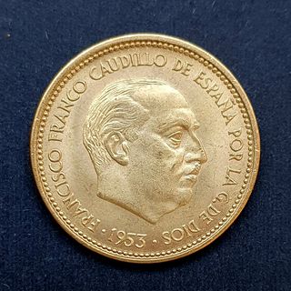 España lote 2 monedas 2,50 pesetas 1953: *54, *56,