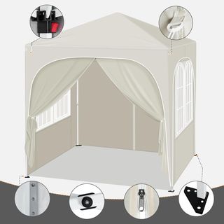 CARPAS PLEGABLES 2X2 BEIGE CON PAREDES NUEVAS