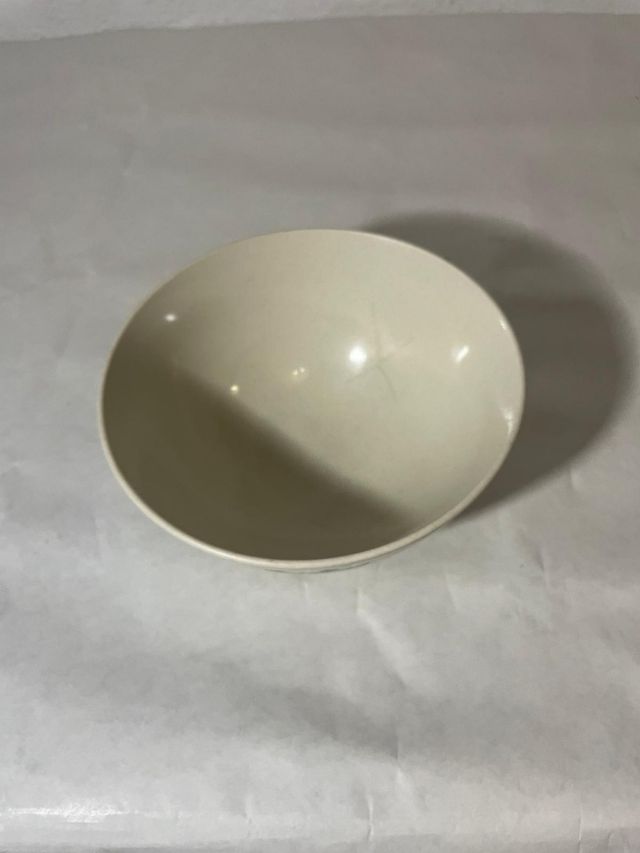 Ciotola per Halloween, bianca e arancione