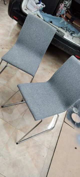3 Sillas Ikea Grises de Lino