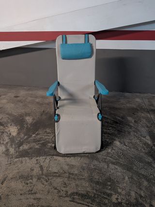 Silla Plegable Playa - Beige/Azul
