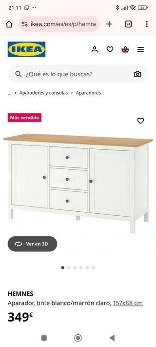 Aparador Ikea blanco Hemnes
