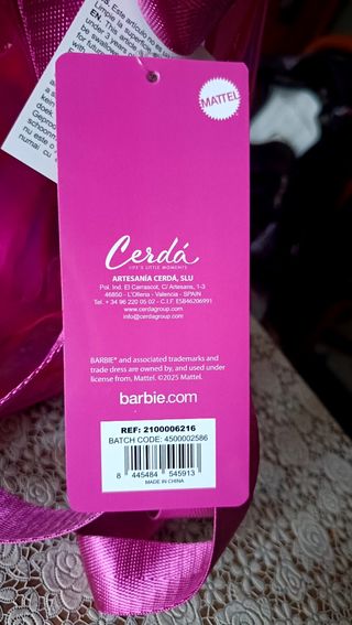Zaino Barbie rosa glitter