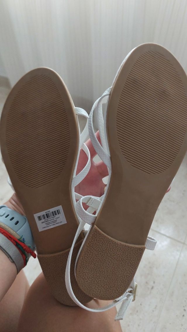 Sandalias blancas mujer talla 38