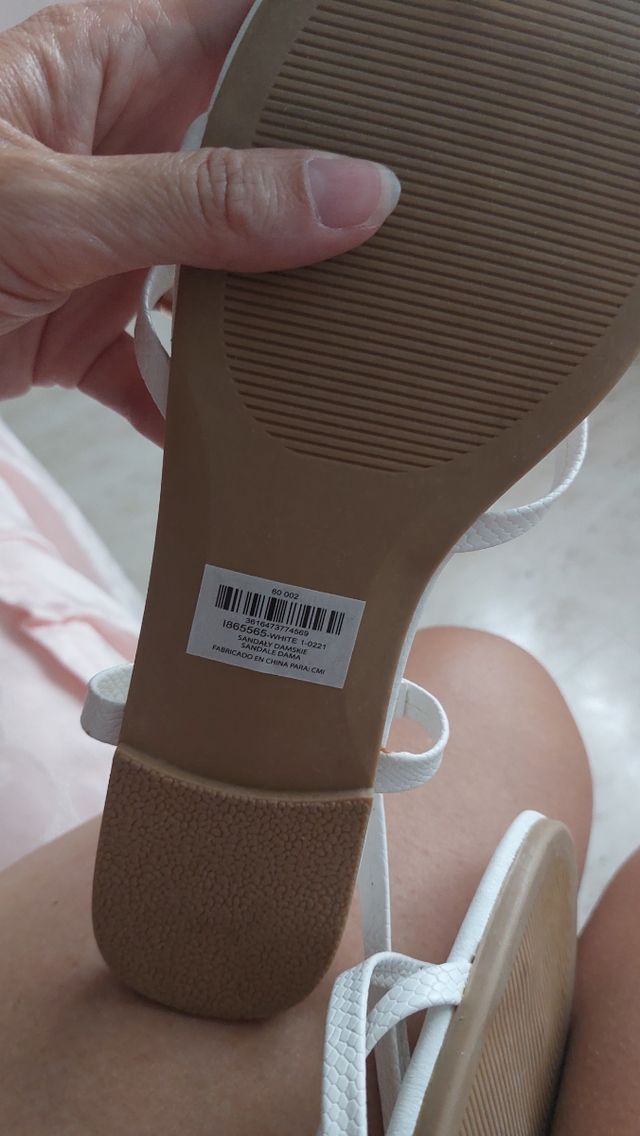 Sandalias blancas mujer talla 38