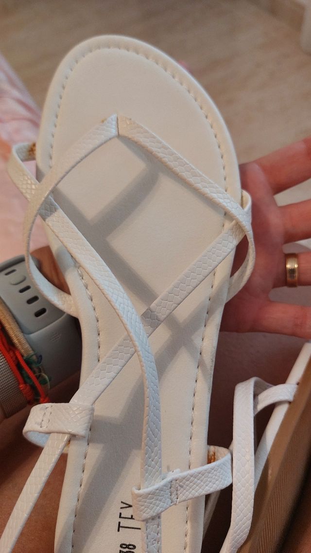 Sandalias blancas mujer talla 38