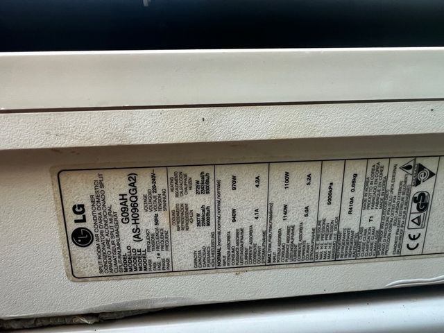 Aire acondicionado LG usado