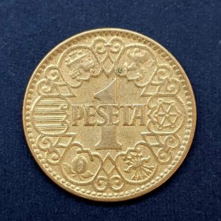España 1 peseta de 1944, Franco