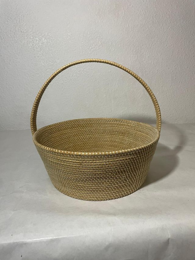 Cestini in vimini beige