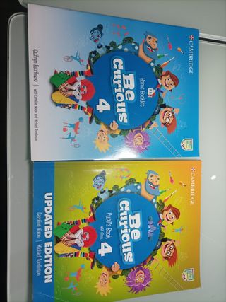  3Libros clase de inglés 4to.Be curious+libro ejer