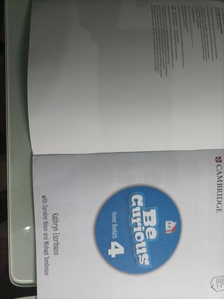  3Libros clase de inglés 4to.Be curious+libro ejer