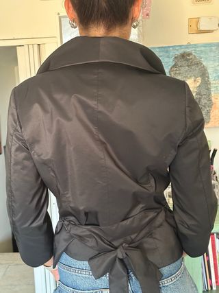 Giacca nera elegante vintage manica 3/4
