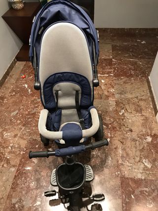 Triciclo bebé - carrito azul