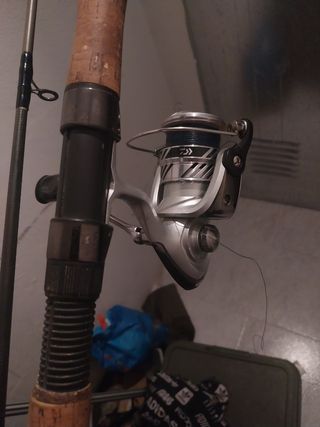 Caña spinning Yuki Spin Sey 2.10m y carrete daiwa