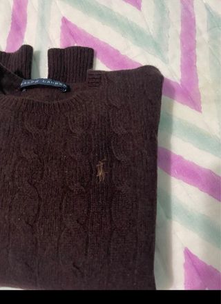 Suéter Ralph Lauren marrón, talla XS