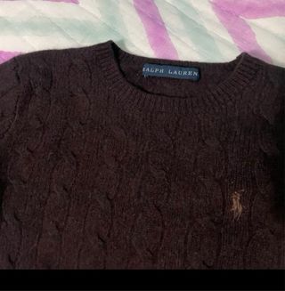Suéter Ralph Lauren marrón, talla XS