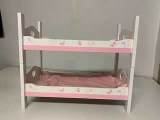 Cama litera muñecas - Blanco Rosa