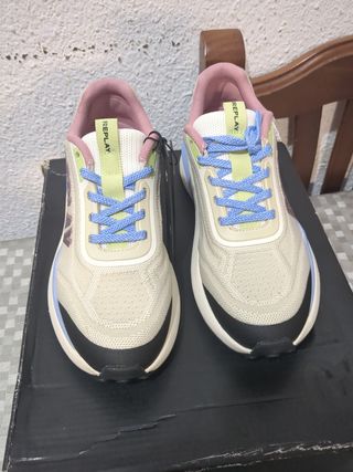 Zapatillas Replay beige-rosa