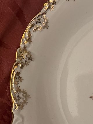 Plato porcelana antiguo sellado Santa Clara - Vigo