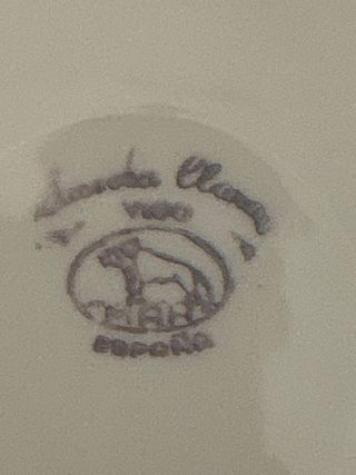 Plato porcelana antiguo sellado Santa Clara - Vigo