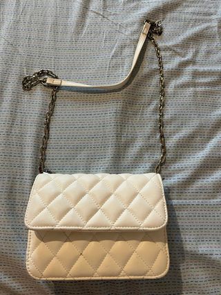 Mini borsa bianca Bershka