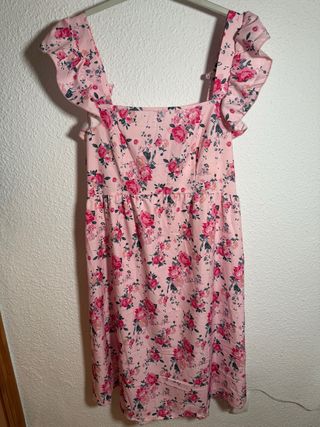 Vestido floral rosa 