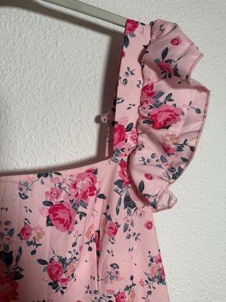 Vestido floral rosa 