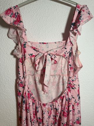 Vestido floral rosa 